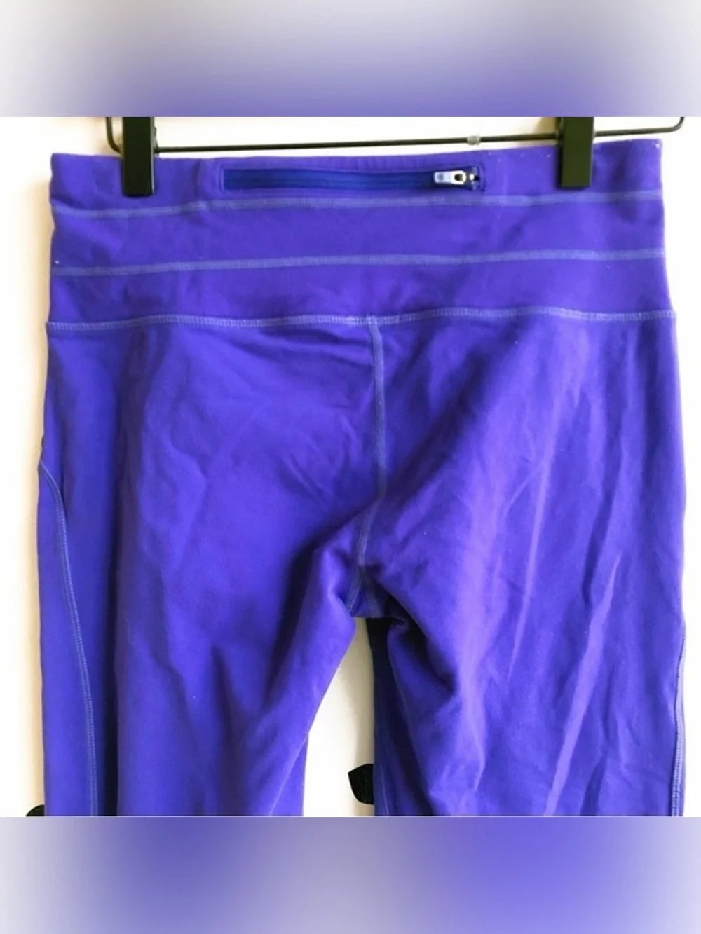 Athleta Purple Capri Leggings with Black Panels - Picture 7 of 8